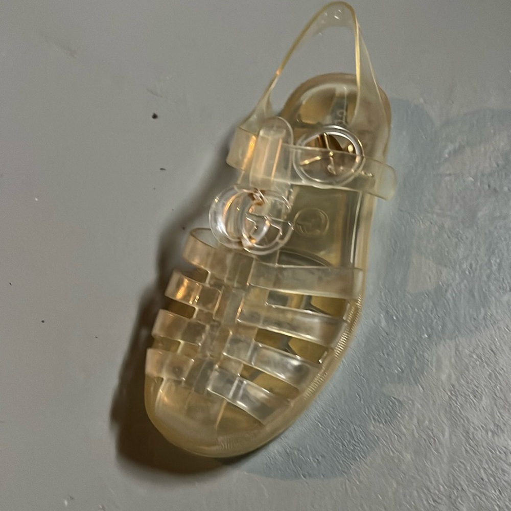Clear gucci sandals jelly